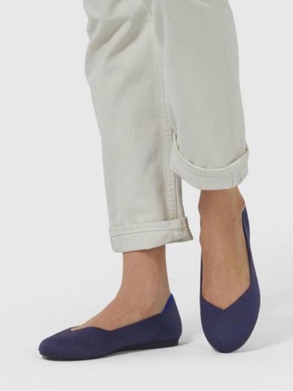 Rothy's Navy Blue Pointed Toe Flats